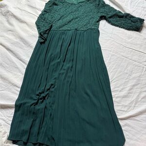 Elegant Green Lace Kids Dress